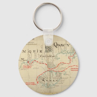 An Authentic 1690 Pirate Map (with embellishments) Keychain