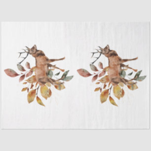 An Autumn Animal and Floral Series Design 30 Tissue Paper