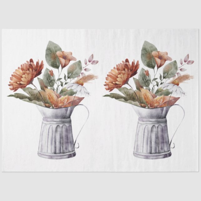 An Autumn Animal and Floral Series Design 8 Tissue Paper (Front)
