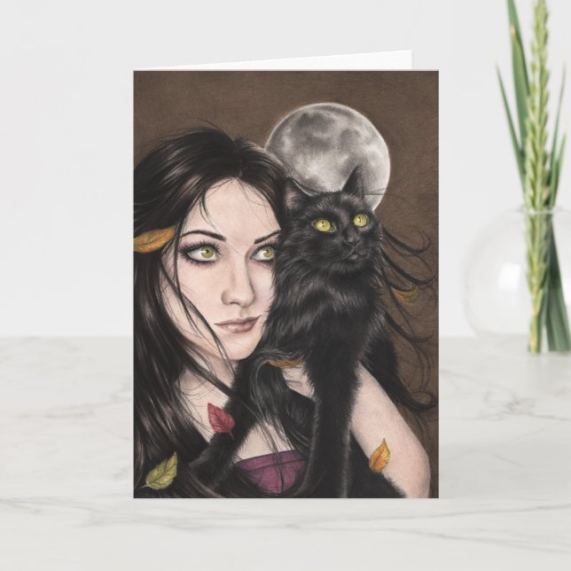 An Autumn Halloween Night Greeting Card (Front)