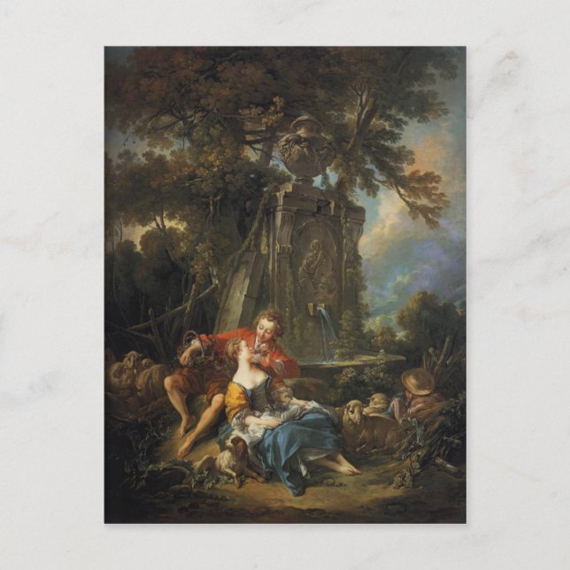 An Autumn Pastoral - François Boucher Postcard (Front)