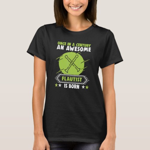 An Awesome Flautist Birthday Flute Player T_Shirt