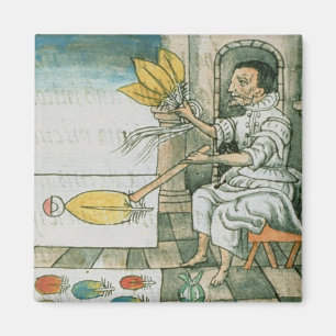 An Aztec feather artisan Magnet