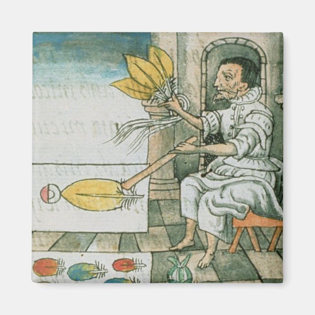 An Aztec feather artisan Magnet (Front)