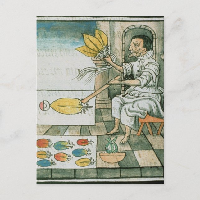 An Aztec feather artisan Postcard (Front)