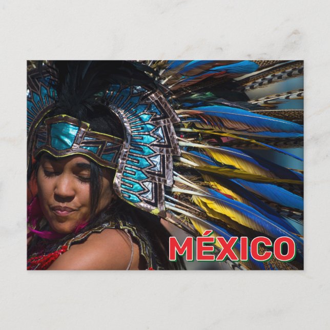 An Aztec Heritage Dancer  Postcard (Front)