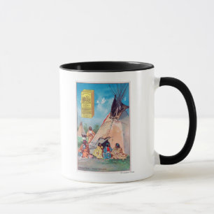 An Crow Indian Tepee, Maizena Product Ad Mug