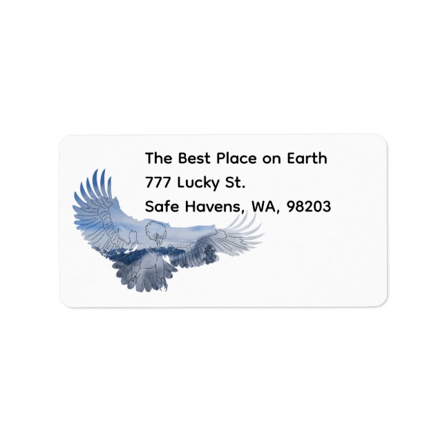 An Eagle in Snowy Mountains (Return Address Labels (Front)