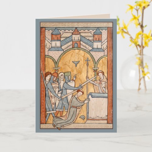 An Early Martyrdom of St Thomas Becket in Art Card