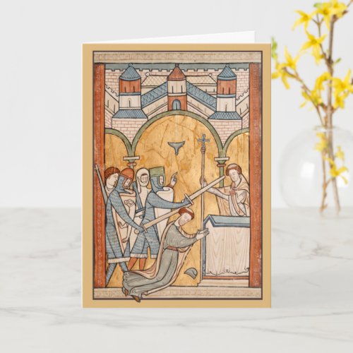 An Early Martyrdom of St Thomas Becket in Art Card