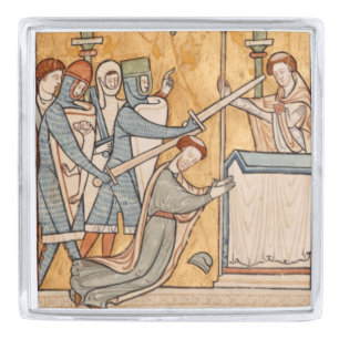 An Early Martyrdom of St. Thomas Becket in Art Silver Finish Lapel Pin