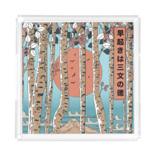 An early riser gains three measures of luck acrylic tray