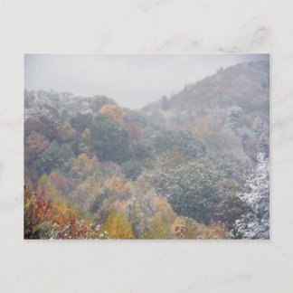 An Early Snow in the Fall Postcard