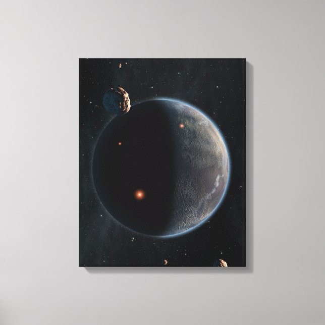 An Earth-Like Planet Rich In Carbon And Dry. Canvas Print (Front)