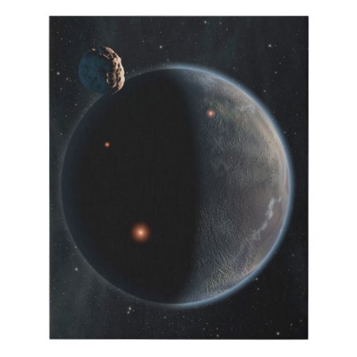 An Earth_Like Planet Rich In Carbon And Dry Faux Canvas Print