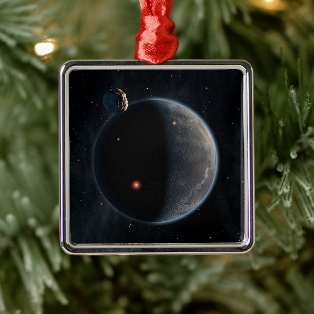 An Earth-Like Planet Rich In Carbon And Dry. Metal Ornament (Tree)