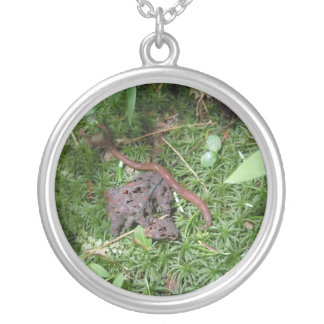 An Earthworm Silver Plated Necklace