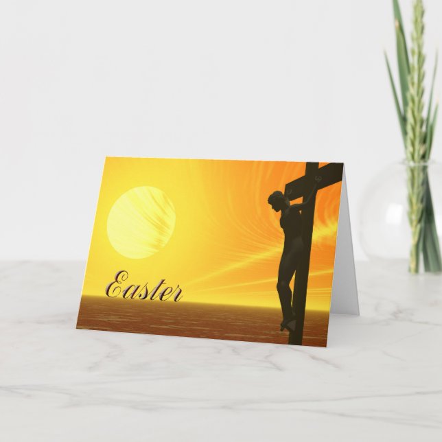 An Easter card showing the Crucifixion (Front)