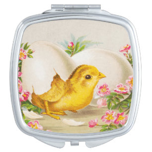 "An Easter Offering" Vintage VIctorian Card, 1884 Compact Mirror