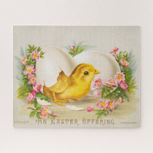 "An Easter Offering" Vintage VIctorian Card, 1884 Jigsaw Puzzle