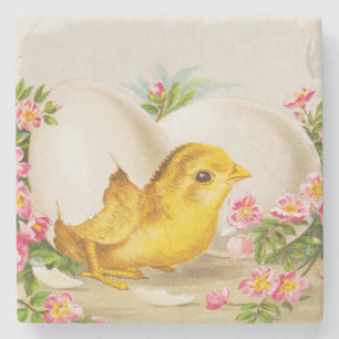 "An Easter Offering" Vintage VIctorian Card, 1884 Stone Coaster