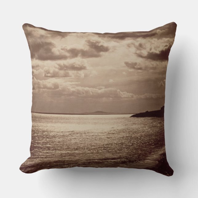 An Effect of the Sun, Normandy c.1857 (sepia photo Throw Pillow (Front)