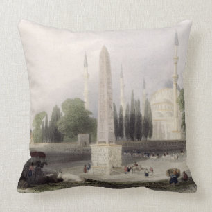 An Egyptian obelisk in the Atmeidan, or Hippodrome Throw Pillow