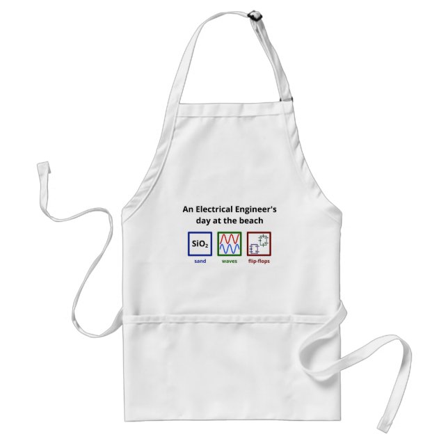 An Electrical Engineer's day at the beach Adult Apron (Front)
