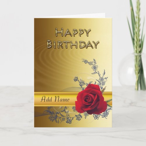 An elegant birthday card that you can customize
