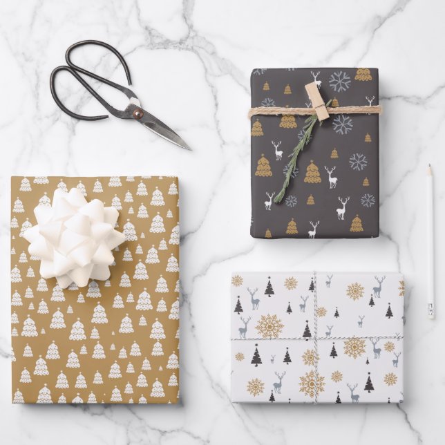 An Elegant Christmas Wrapping Paper Sheets (Front)