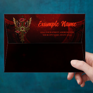 An elegant cross envelope
