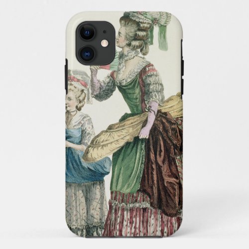 An Elegant Dressmaker Delivering her Work plate f iPhone 11 Case