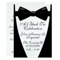 black tie formal event invitations zazzle