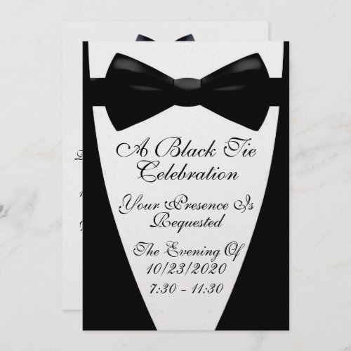 An Elegant Formal Black Tie Event Invitation
