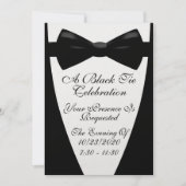 An Elegant Formal Black Tie Event Invitation (Front)