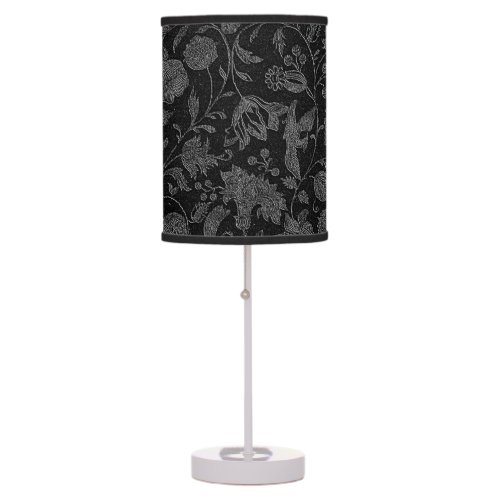 An Elegant Gothic vintage black floral pattern Table Lamp