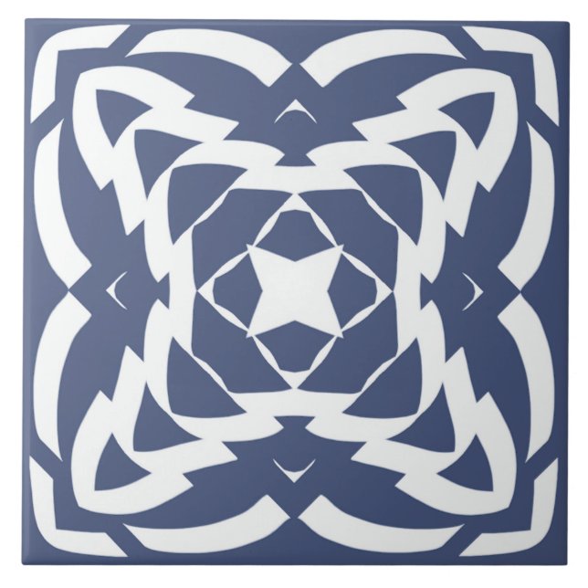 An elegant gray & white classic design  ceramic ti tile (Front)