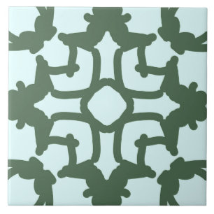 An elegant modern floral green design ceramic til tile