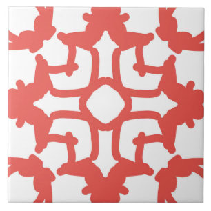 An elegant modern floral red design ceramic til tile