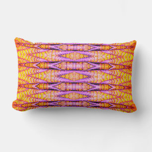 An elegant multicolor fabric pattern design  lumba lumbar pillow