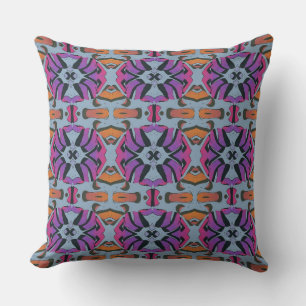 An elegant multicolor fabric pattern design   throw pillow