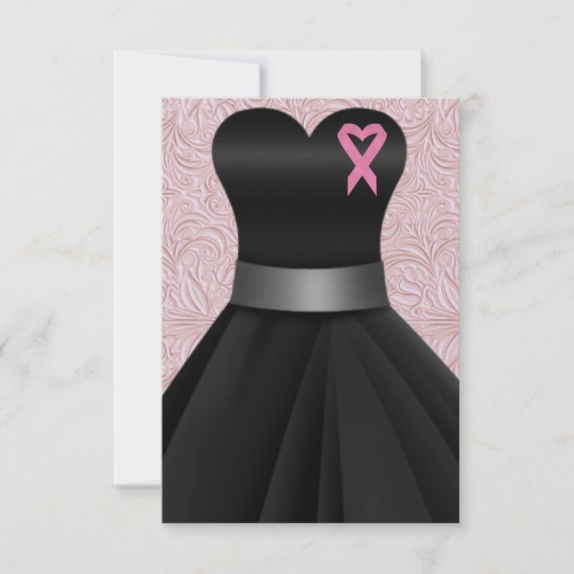 An Elegant Pink Ribbon Occasion  - SRF Invitation (Front)
