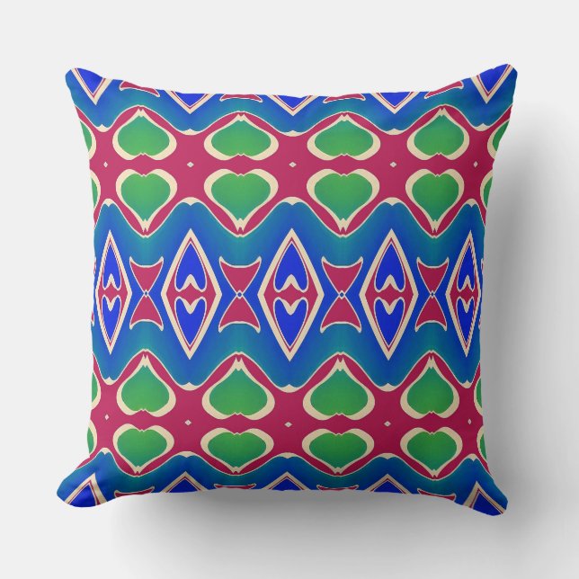 An elegant seamless fabric print pattern design th throw pillow (Front)