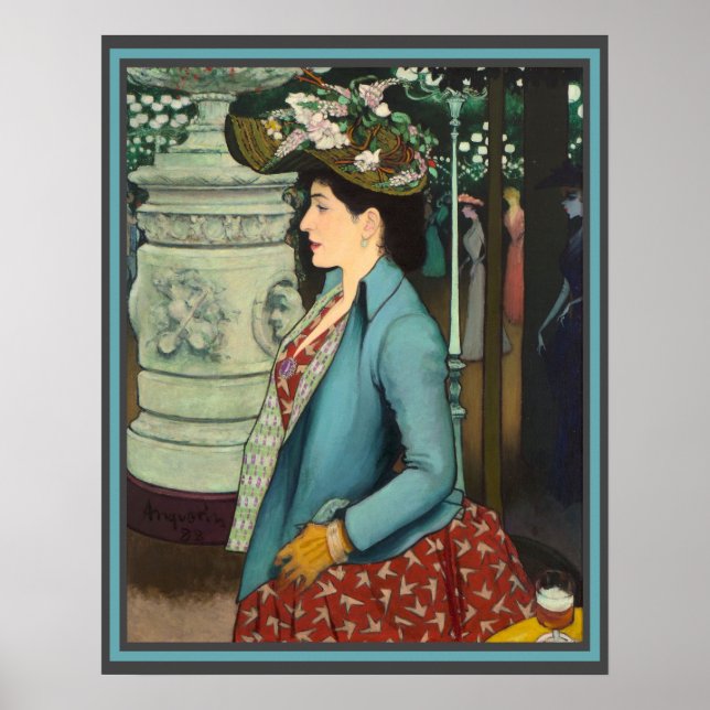 An Elegant Woman at the Élysée Montmartre Poster (Front)