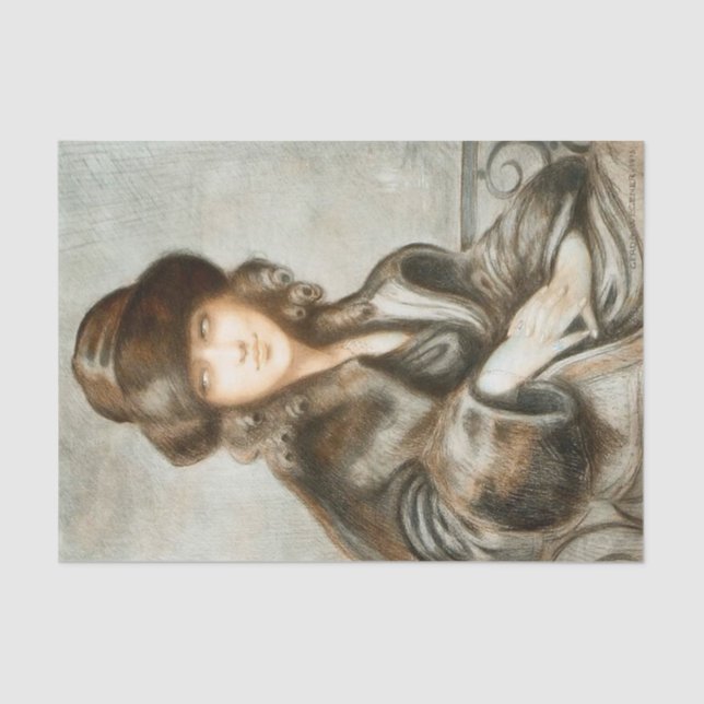 An Elegant Young Lady by Gerda Wegener Tissue Paper (Front)