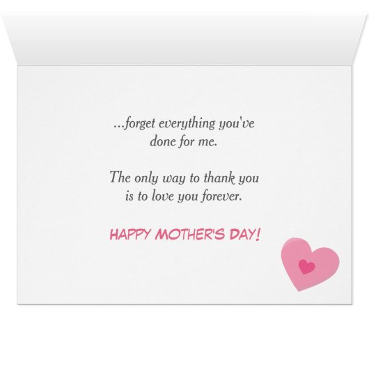 An Elephant Never Forgets Mom Birthday Card (Inside Horizontal (Bottom))