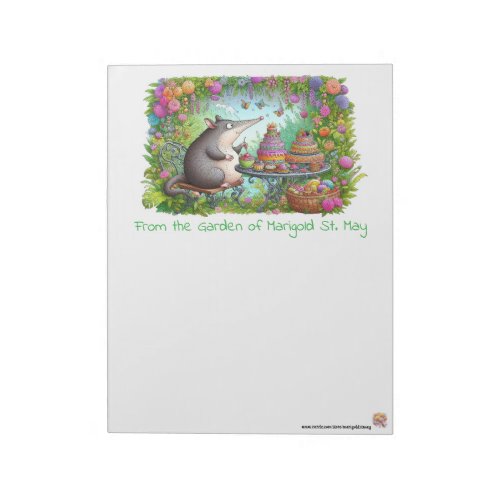 An Elephant Shrew in the Secret Garden Notepad