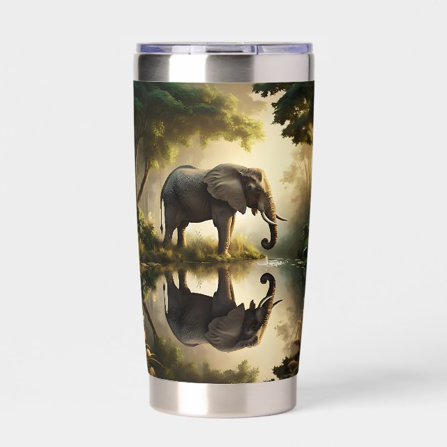An Elephant's Reflection Insulated Tumbler (Front)