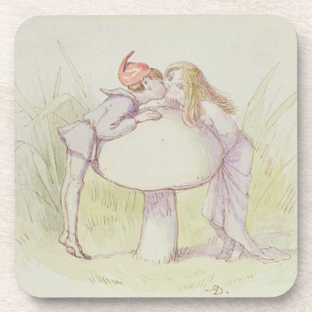 An Elf and a Fairy Drink Coaster (Front)