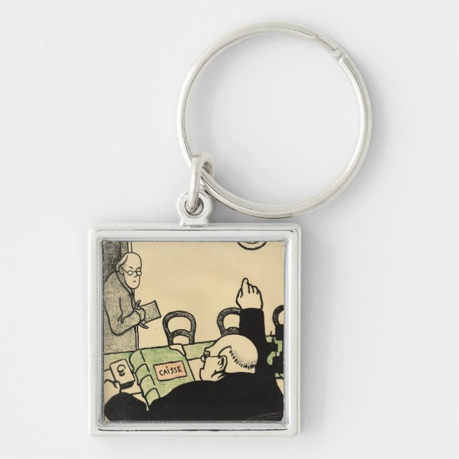 An employer sacks one of his employees keychain (Front)